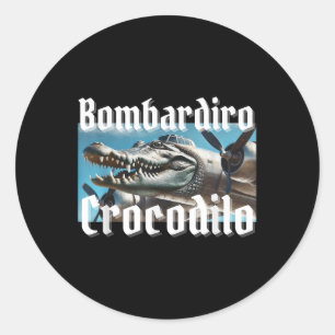 Bombardiro Bombardino Crocodilo Grappig Italiaans Ronde Sticker