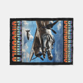 Bombardiro Crocodilo Funny Trendy Italiaanse Herse Fleece Deken (Voorkant (Horizontaal))