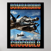 Bombardiro Crocodilo Funny Trendy Italiaanse Herse Poster (Voorkant)
