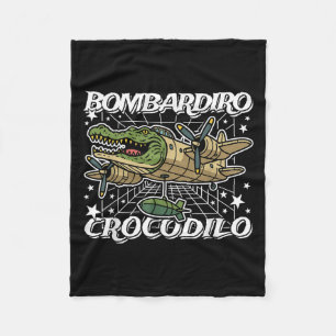 Bombardiro-krokodil Italiaans-hersenrot Geen slech Fleece Deken