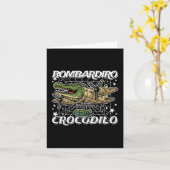 Bombardiro-krokodil Italiaans-hersenrot Geen slech Kaart (Gele Bloem)