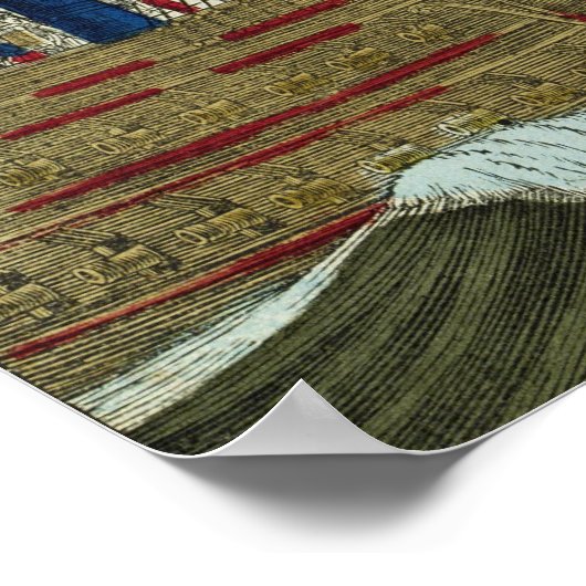 Bombardment en Siege of Algiers, 3 juli 1830 Poster (Hoek)