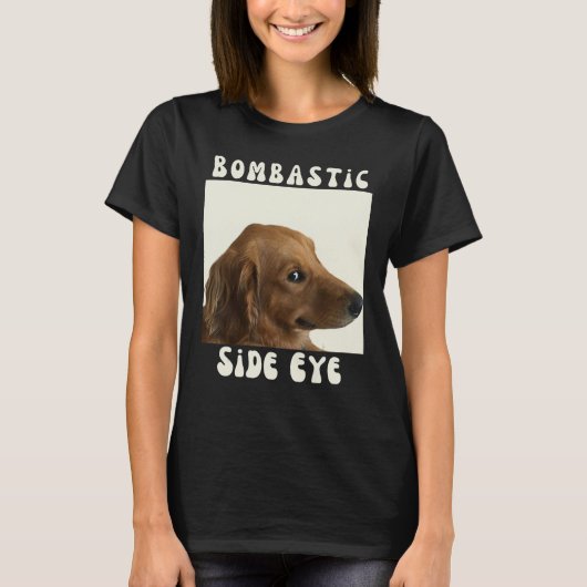 Bombastic Side Eye Funny Dog Meme Sarcastisch Geze T-shirt (Voorkant)