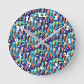 Bombastische, kleurrijke ijsjes ronde klok (Voorkant)