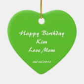 Bombay Black Cat Birthday Ornament (Achterkant)