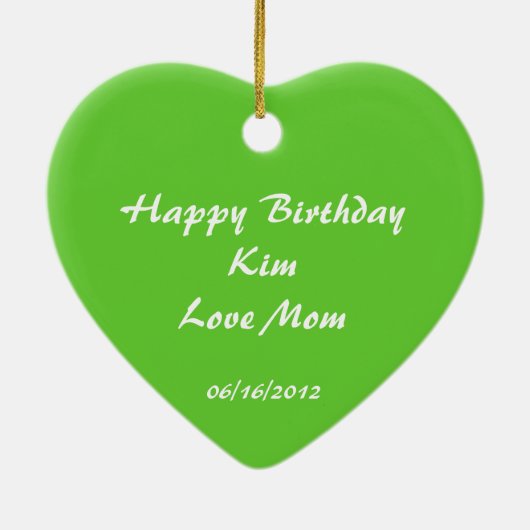 Bombay Black Cat Birthday Ornament (Achterkant)