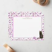 Bombay Black Cat Stationery Notitiekaartje (Voorkant / Achterkant in situ)