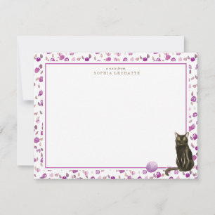 Bombay Black Cat Stationery Notitiekaartje