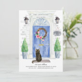 Bombay Cat Blue Door Bewegende Aankondiging (Staand voorkant)