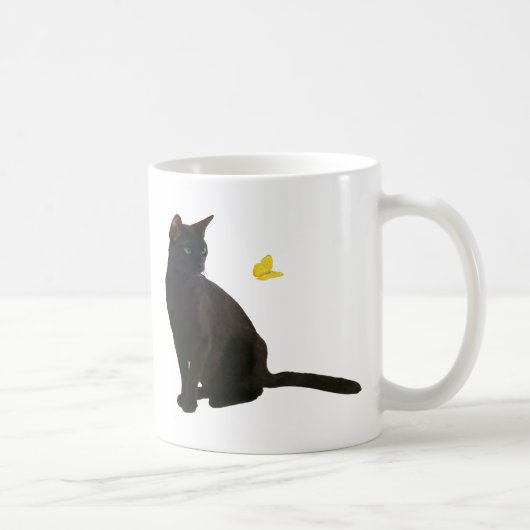 Bombay Cat & Butterfly Koffiemok (Rechts)
