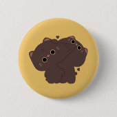 Bombay Cat Couple Ronde Button 5,7 Cm (Voorkant)