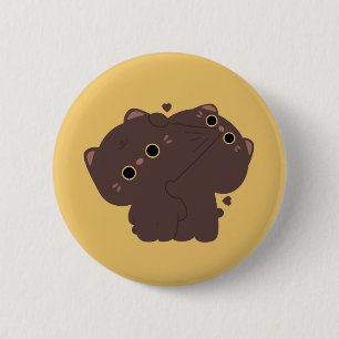 Bombay Cat Couple Ronde Button 5,7 Cm