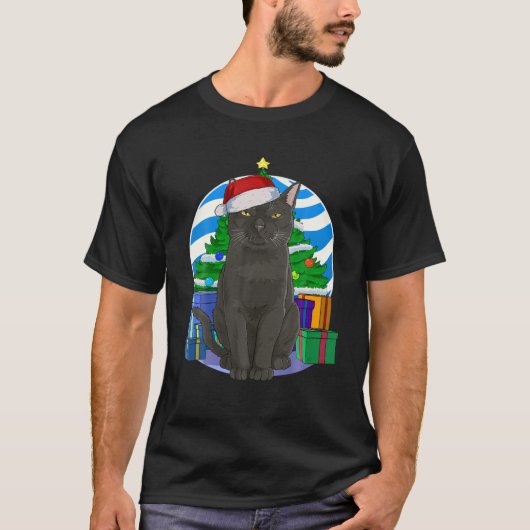 Bombay Cat Cute Santa Kerstboom Decor Cft T-shirt (Voorkant)