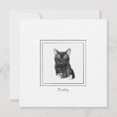 Bombay Cat Elegant Chalk-tekentaart Notitiekaartje (Voorkant)