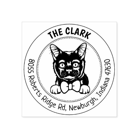 Bombay Cat Retouradres Rubberstempel (Afrduk)