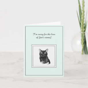 Bombay Cat Sympathy Opgevouwen Wenskaart Kaart