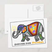 Bombay-groeten Briefkaart (Voorkant / Achterkant)