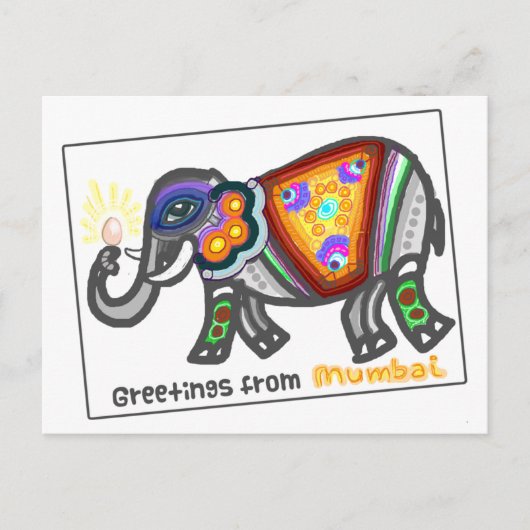Bombay-groeten Briefkaart (Voorkant)