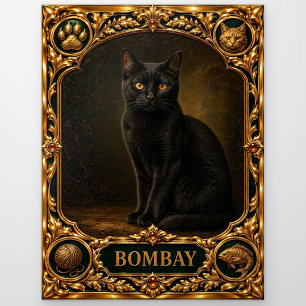 Bombay, met juwelen versierde erfstuk kunst briefkaart