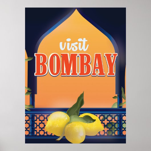 Bombay Reisprent uit het verleden. Poster (Voorkant)