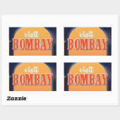 Bombay Reisprent uit het verleden. Rechthoekige Sticker (Vel)