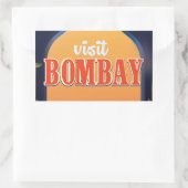 Bombay Reisprent uit het verleden. Rechthoekige Sticker (Tas)