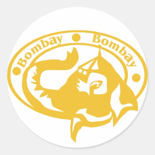 Bombay Stamp Ronde Sticker (Voorkant)