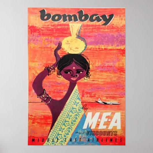 Bombay Vintage Reisposter Poster (Voorkant)