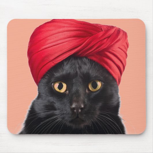 Bombaykat met tulband muismat (Voorkant)