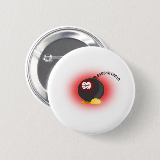 BombComputerVirus Ronde Button 5,7 Cm (Voorkant /achterkant)