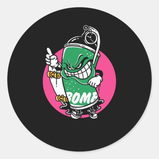 Bomber Ronde Sticker (Voorkant)