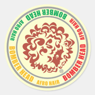 BOMBERHOOFD-RASTA (Sticker) Ronde Sticker