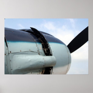 Bombermotor van de Tweede Wereldoorlog Poster
