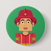 Bombero Ronde Button 7,6 Cm (Voorkant)
