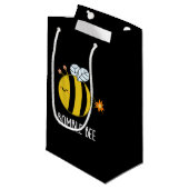 Bomble bee Funny Bumblebeb Pun Dark BG Klein Cadeauzakje (Voorkant Gekanteld)