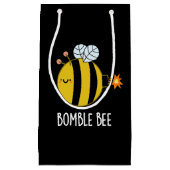 Bomble bee Funny Bumblebeb Pun Dark BG Klein Cadeauzakje (Voorkant)
