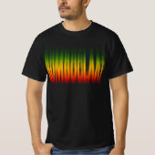Bomboclaat Blurred Effect Typography Rasta Reggae T-shirt (Voorkant)