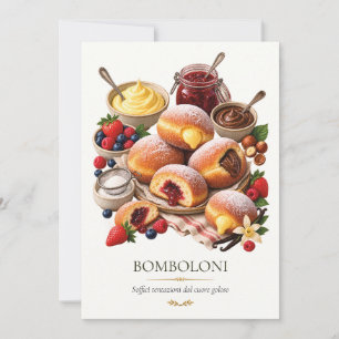 Bomboloni – Vintage Italiaans dessert Kaart