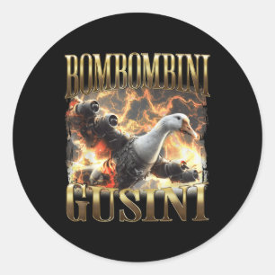 Bombombini Gusini Grappig Italiaans Brainrot Meme  Ronde Sticker