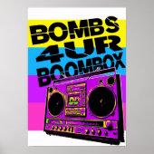 Bombs 4UR Boombox Poster (Voorkant)