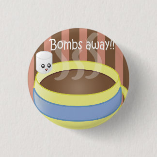 Bombs Away - Marshmallow en Coffee Ronde Button 3,2 Cm