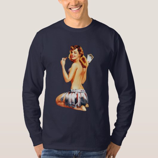 BOMBSHELL BAD GIRLS Retro Pin-Ups T-shirt (Voorkant)