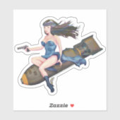 Bombshell Betty in kleur Sticker (Vel)