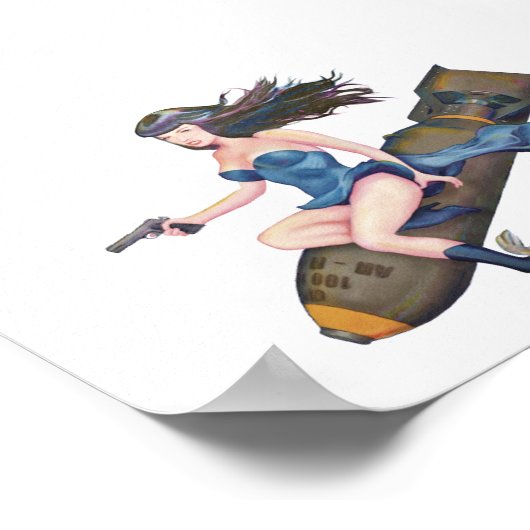 Bombshell Betty-kleur Poster (Hoek)