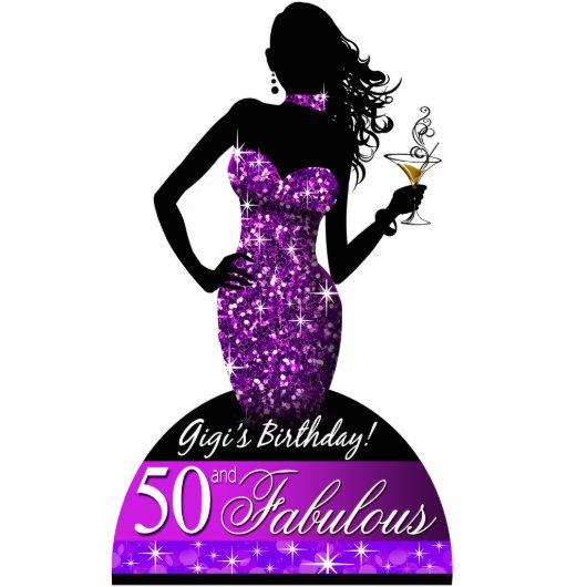 Bombshell Bling Sparkle Table Topper 8x10 | paars Staand Fotobeeldje (Voorkant)