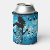 Bombshell Glitter Bling Sparkle Verjaardag | blauw Blikjeskoeler (Blikje Achterkant)