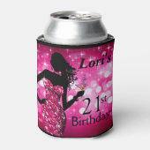 Bombshell Glitter Bling Sparkle Verjaardag | fuchs Blikjeskoeler (Blikje Voorkant)