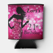 Bombshell Glitter Bling Sparkle Verjaardag | fuchs Blikjeskoeler (Voorkant)