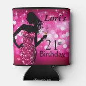 Bombshell Glitter Bling Sparkle Verjaardag | fuchs Blikjeskoeler (Achterkant)