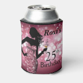 Bombshell Glitter Bling Sparkle Verjaardag | mauve Blikjeskoeler (Blikje Achterkant)